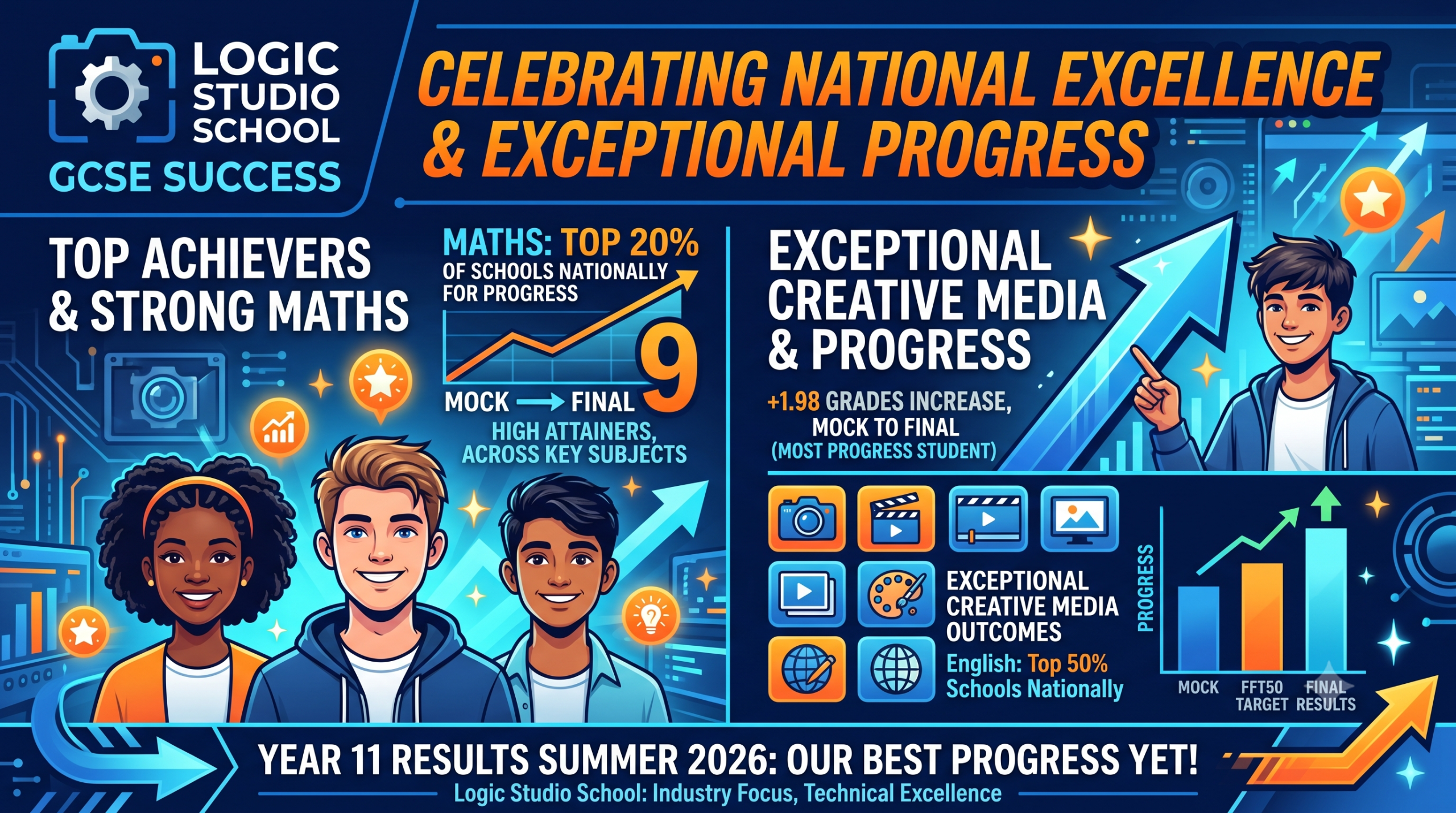 gcse-results-show-benchmark-beating-performance-in-maths-and-creative-media